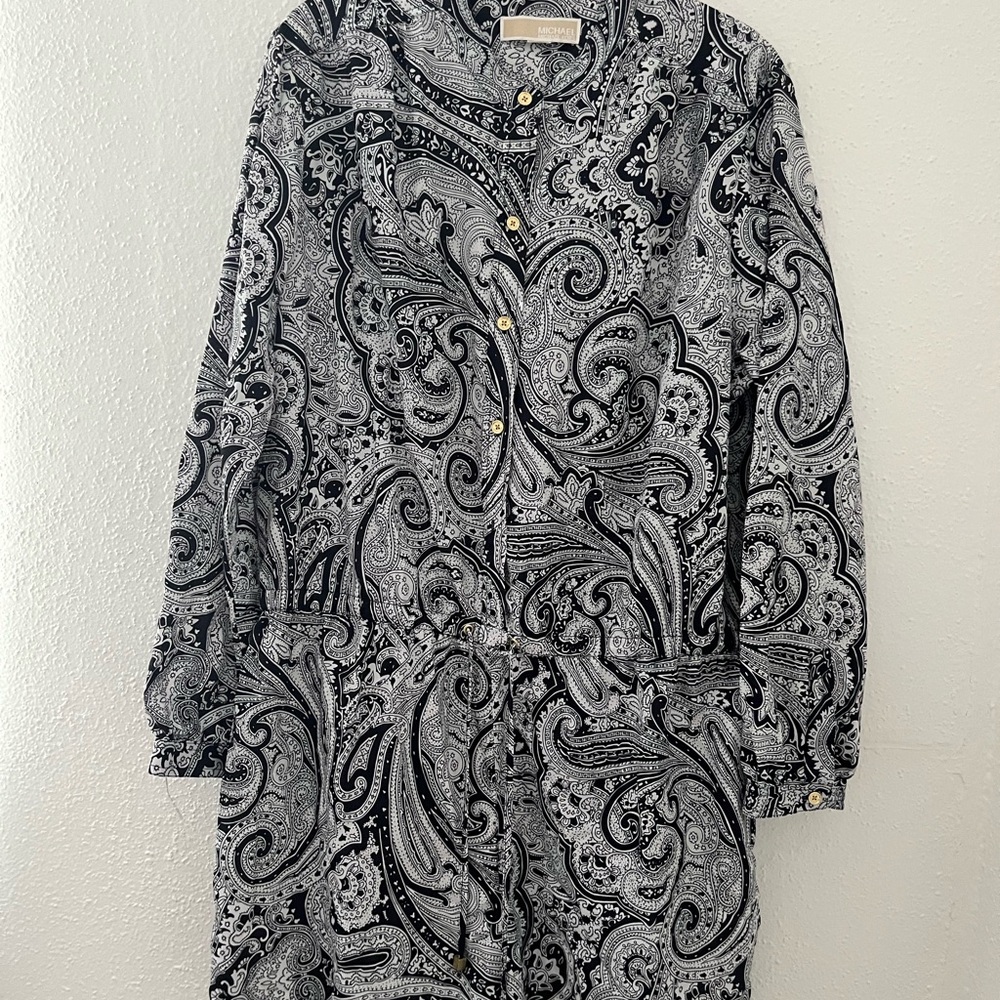 Michael Kors Black and Gray Trench Coat